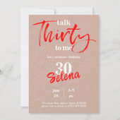 Bespreek 30 voor me de Kaart van de 30e verjaardag (Voorkant)