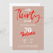 Bespreek 30 voor me de Kaart van de 30e verjaardag (Voorkant / Achterkant)