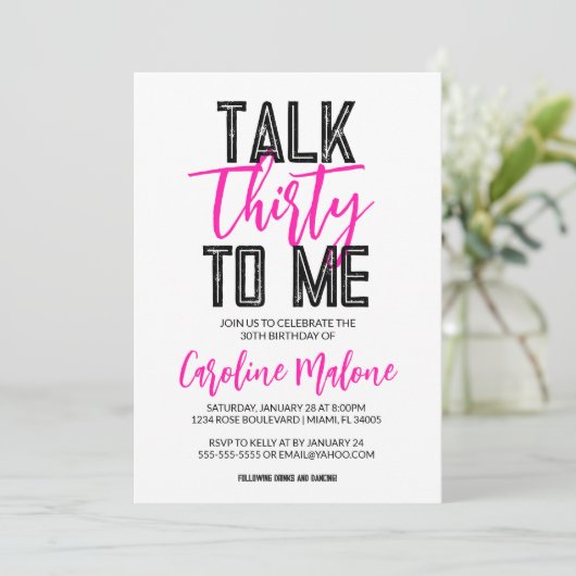 Bespreek 30e verjaardag van de uitnodiging van de  (Staand voorkant)