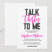 Bespreek 30e verjaardag van de uitnodiging van de  (Voorkant / Achterkant)