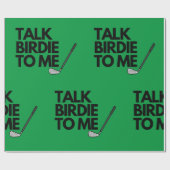 Bespreek Birdie met mij Golf Gezegde Wrapping Pape Cadeaupapier (Vlak)