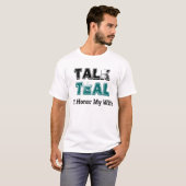 Bespreek Blauwgroen ovariële kankerondersteuning M T-shirt (Voorkant volledig)