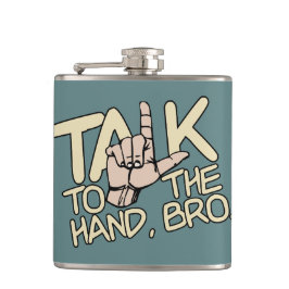 Bespreek met de handkolf heupfles