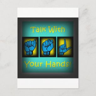 Bespreek met uw handen (2) briefkaart