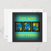 Bespreek met uw handen (2) briefkaart (Voorkant / Achterkant)