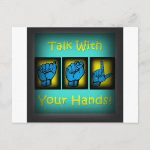 Bespreek met uw handen (2) briefkaart
