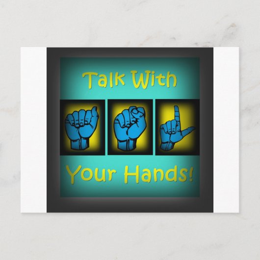 Bespreek met uw handen (2) briefkaart (Voorkant)