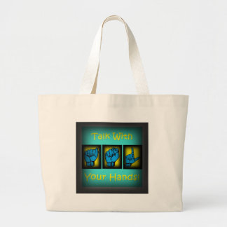 Bespreek met uw handen (2) grote tote bag