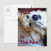 "Bespreking aan de Poot" het Briefkaart van Corgi (Voorkant / Achterkant)