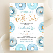 Besproeid Met Liefde Blauwe Donuts Baby Shower