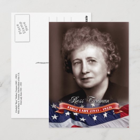 Bess Truman, First Lady of the U.S. Briefkaart (Voorkant / Achterkant)