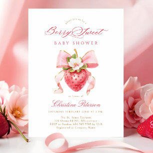 Besschappelijke Bloemen Baby Shower Uitnodiging
