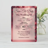 Besscherpe Accent Bruiloft Save The Date in Besrod (Staand voorkant)