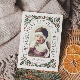 Besschietend leuk kerstboog foto feestdagenkaart