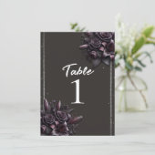 Bessembes Purple Black Lily Roos Bloem Tafelnummer (Staand voorkant)