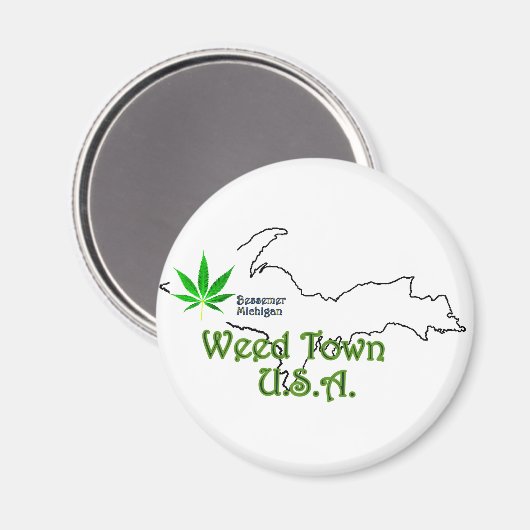 Bessemer Michigan, Weed Town, VS Magnet (Voorkant / Achterkant)