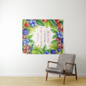 Bessen Aardbei Bes Zoete Baby Shower Wandkleed (In Situ (horizontaal))