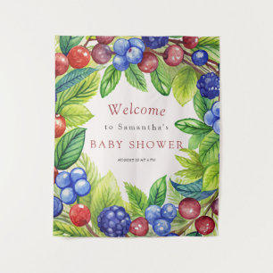 Bessen Aardbei Bes Zoete Baby Shower Wandkleed