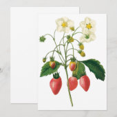 bessen aardbeien door Redoute Invitation (Voorkant / Achterkant)