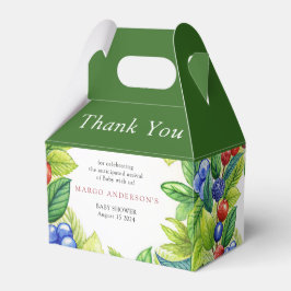 Bessen Aardbeienbessenzoet Baby shower Bedankdoosjes