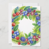 Bessen Aardbeienbessenzoet Baby shower Bedankkaart (Achterkant)