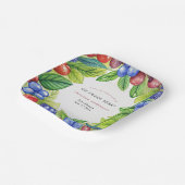 Bessen Aardbeienbessenzoet Baby shower Papieren Bordje (Gebogen)