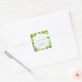 Bessen Aardbeienbessenzoet Baby shower Vierkante Sticker (Envelop)