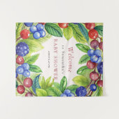 Bessen Aardbeienbessenzoet Baby shower Wandkleed (Voorkant (horizontaal))