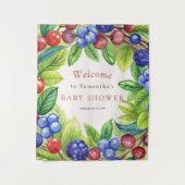 Bessen Aardbeienbessenzoet Baby shower Wandkleed (Voorkant)