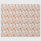 Bessen, bladeren waterverf, inktillustratie, naad cadeaupapier (Vlak)