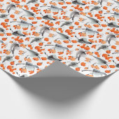 Bessen, bladeren waterverf, inktillustratie, naad cadeaupapier (Hoek)