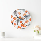 Bessen, bladeren waterverf, inktillustratie, naad grote klok (Huis)