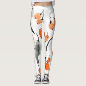 Bessen, bladeren waterverf, inktillustratie, naad leggings (Voorkant)