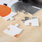 Bessen, bladeren waterverf, inktillustratie, naad legpuzzel (Zijkant)