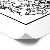 Bessen Bloemen en Wijnstokken Mooie Kleurplaat Poster (Hoek)