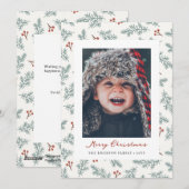 Bessen Botanische Kerst Kaart (Voorkant / Achterkant)