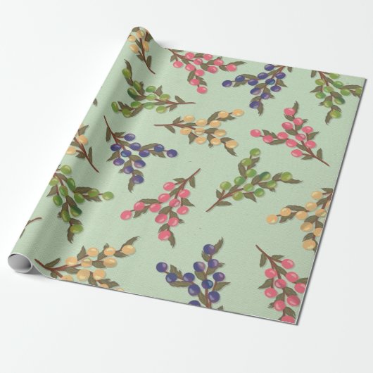 bessen cadeaupapier (Uitgerold)