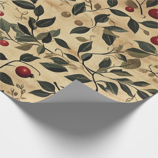 Bessen Christmas Art Cadeaupapier (Hoek)