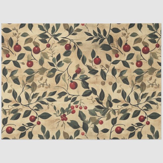 Bessen Christmas Art Tissuepapier (Voorkant)