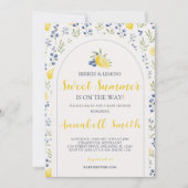 Bessen & Citroenen Baby Shower Uitnodiging (Voorkant)