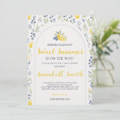 Bessen & Citroenen Baby Shower Uitnodiging (Staand voorkant)