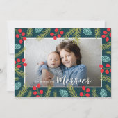 Bessen Denn hoe meer zielen hoe meer vreugd Geboor Feestdagenkaart (Voorkant)