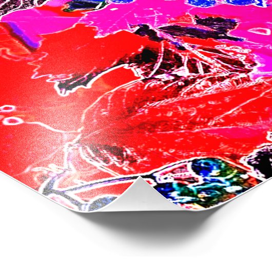 BESSEN EN BLADEREN FOTO AFDRUK (Hoek)