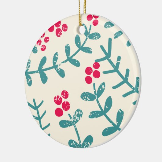 bessen en bladeren keramisch ornament (Links)