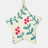 bessen en bladeren keramisch ornament (Links)