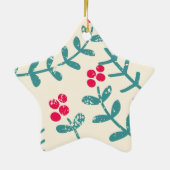 bessen en bladeren keramisch ornament (Achterkant)