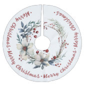 Bessen en bladeren rode kerstvakantie geborsteld kerstboom rok (Voorkant)