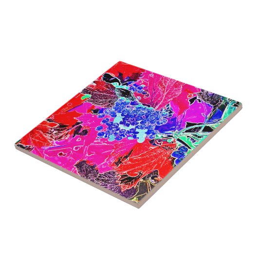 BESSEN EN BLADEREN TEGELTJE (Zijkant)