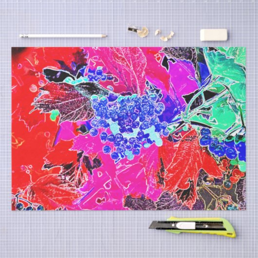 BESSEN EN BLADEREN TISSUEPAPIER (Craft)