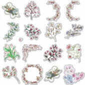 Bessen en Bloemen Collage Craft Sheet Mooi Sticker (Voorkant)